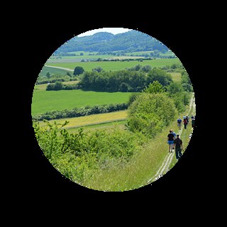 image of German countryside with remains of wall division