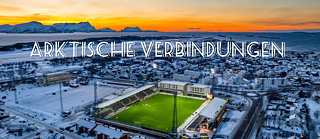 Bildaufnahme des Fußballstadions in Bodø 