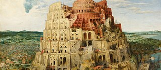 Pieter Bruegel der Ältere: „Großer Turmbau zu Babel“ (Ausschnitt), 1563