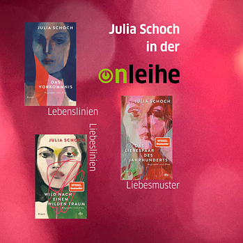 Visual med de tre bøger fra Julia Schochs trilogi.