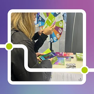 Materialien des Goethe-Instituts Italien bei einer Messe