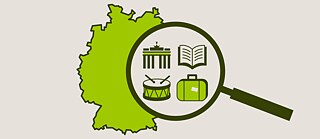 photos depicting German culture from literature, music, cuisine to art and architecture