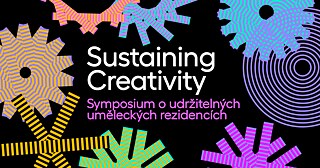 Banner with coloured flowers