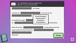 Serie "Mein erster Arbeitstag" Drop down