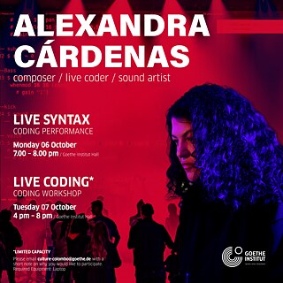 Flyer: Live Syntax with Alexandra Cárdenas
