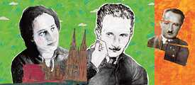Illustration: Hannah Arendt und Martin Heidegger