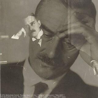 Thomas Mann Visual schwarz-weiß, überlappende Fotos 