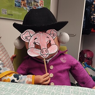 Wolfi und Tiermasken