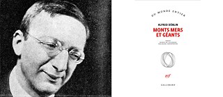 Portrait Alfred Döblin et couverture du livre 