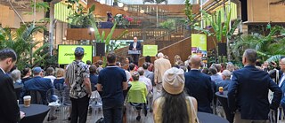 Johannes Ebert at the opening of the Goethe-Institut Houston