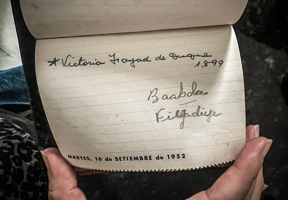 Le carnet où Eduardo Fayad a noté les dates et lieux de naissance - Voici ceux des proches nés à Baabda en 1899.