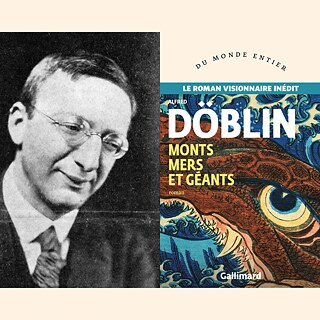 La photo montre un portrait de Döblin ainsi que la couverture du livre.