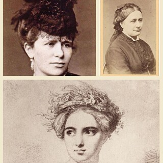 Portraits des compositrices Fanny Mendelssohn, Clara Schumann et Marie Jaëll