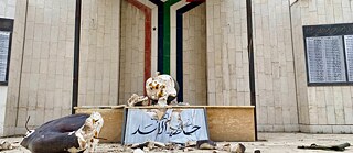 Yarmouk Camp cemetery, bombed by the Syrian regime and later by ISIS.