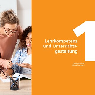 Links eine Unterrichtsszene, rechts der Umschlag des DLL 3 Lehrbuches