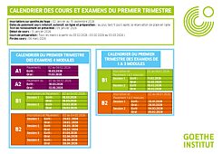 Brochure des cours premier trimestre 2026
