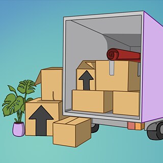 Grafik des Spiels "Unser neues Zuhause"