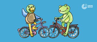 Felix and Franzi are cycling