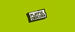 Web-Header mit dem Banner und den Partnerlogos für den offenen Aufruf von Playful Obscura Arthouse Games