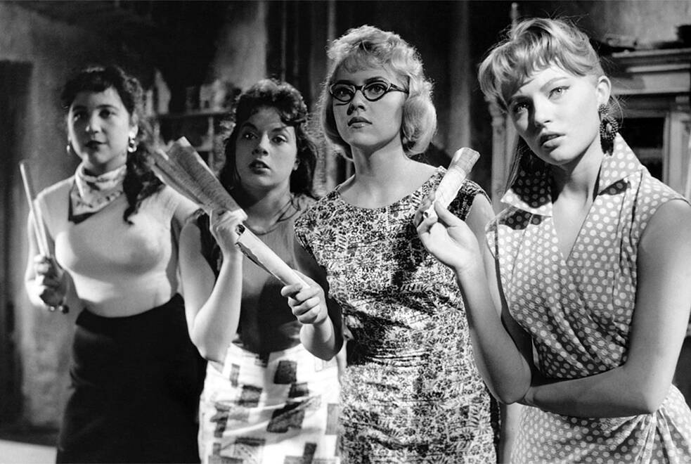 Gesellschaftskritischer Blick auf verdrängte Nachkriegsschatten: Szene aus „Das Mädchen Rosemarie“ von Rolf Thiele (1958).