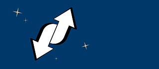 Zwei Pfeile auf dunkelblauem Hintergrund