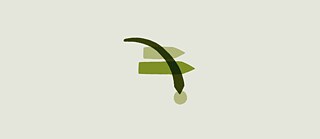 Abstract illustration of two overlapping right‑pointing arrow shapes in green with a curved dark green stroke forming a question‑mark‑like shape ending in a dot, set on a light neutral background, suggesting uncertainty or rethinking direction.