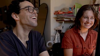 Der Regisseur von „Life After“ Reid Davenport und die Produzentin des Films Colleen Cassingham