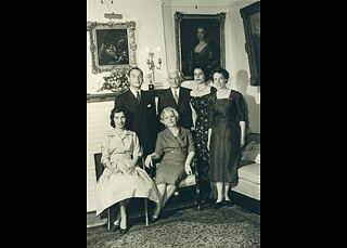 The Fochs family in Montreal, circa 1947. Standing from left: John, Godfrey, Anita, Yvonne. In front: Natalie and Eugenia.