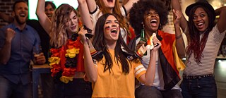 German Soccer Fans Cheering