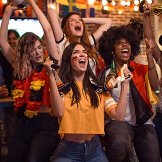 German Soccer Fans Cheering