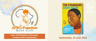 Web banner for the AFRO-Freedom Book Club announcing the June 2026 selection: AFRO-Freedom Book Club Meet-up June 2026 book selection: The Strangers by Ekow Eshun 10 June 2026