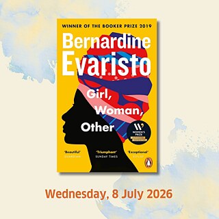 Web banner for the AFRO-Freedom Book Club announcing the July 2026 selection: AFRO-Freedom Book Club Meet-up July 2026 book selection: Girl, Woman, Other by Bernardine Evaristo