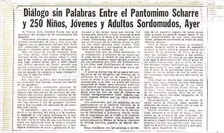Artículo de prensa sobre la presentación de Rolf Scharre, 1970.