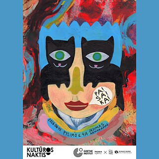 Poster der Veranstaltung PA!SA!KA im Rahmen der Kulturnacht Vilnius