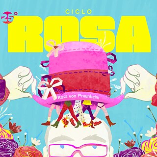 Ilustración de Rosa von Praunheim con un sombrero