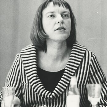 Ingeborg Bachmann, schwarz-weiß Foto. 