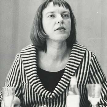 Ingeborg Bachmann, foto i sort-hvid. 