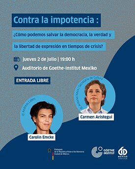 Carolin Emcke y Carmen Aristegui