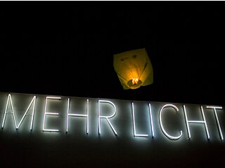 Inauguración de la nueva iluminación del Goethe-Institut con motivo del 50.º aniversario