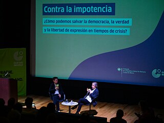 Carmen Aristegui y Carolin Emcke en conversación.