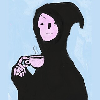 Banner ÜBER DEN TOD SPRECHEN hat noch niemanden umgebracht q