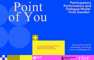 Wide event graphic in The Art of Freedom for Point of You - Participatory Performance and Dialogue Model from Sweden