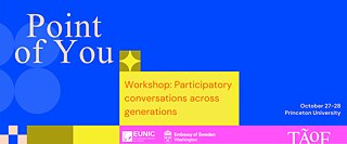 Wide event graphic in The Art of Freedom for Point of You - Participatory Performance and Dialogue Model from Sweden