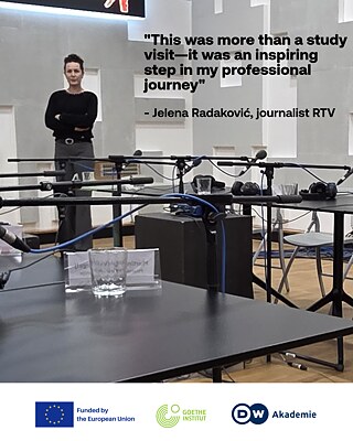 Jelena Radakovic job shadowing experience at RTV Slovenia visual