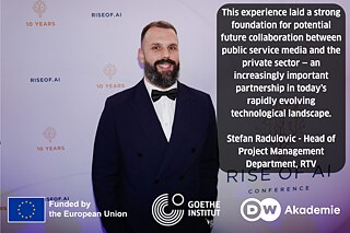 Stefan Radulovic at the AI conference in Athens