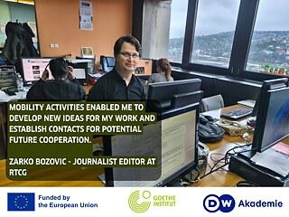 Zarko Bozovic (RTCG) mobility grant experience visual