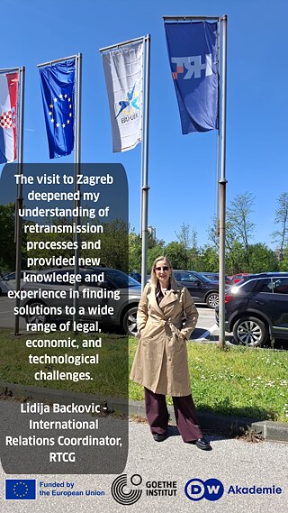 Lidija Backovic during her job shadowing at HRT