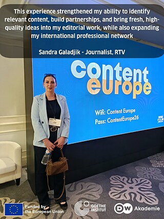 Sandra Galadjik at the Content Europe Conference visual