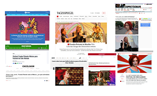 Cobertura mediática de la visita de Franka Potente