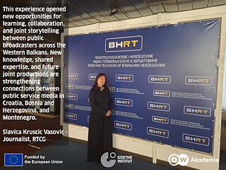 Slavica Kruscic Vasovic during her job shadowing at HRT visual
